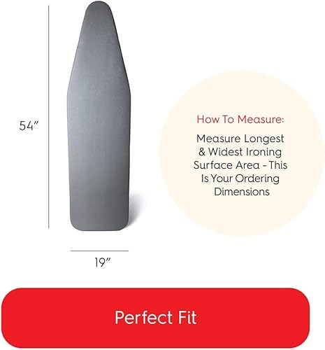 Miniatura 10 de Fundas para tabla de planchar de 18 x 49 pulgadas, duraderas almohadillas de silicona reflectantes Alumitek PRO resistentes al calor y a las