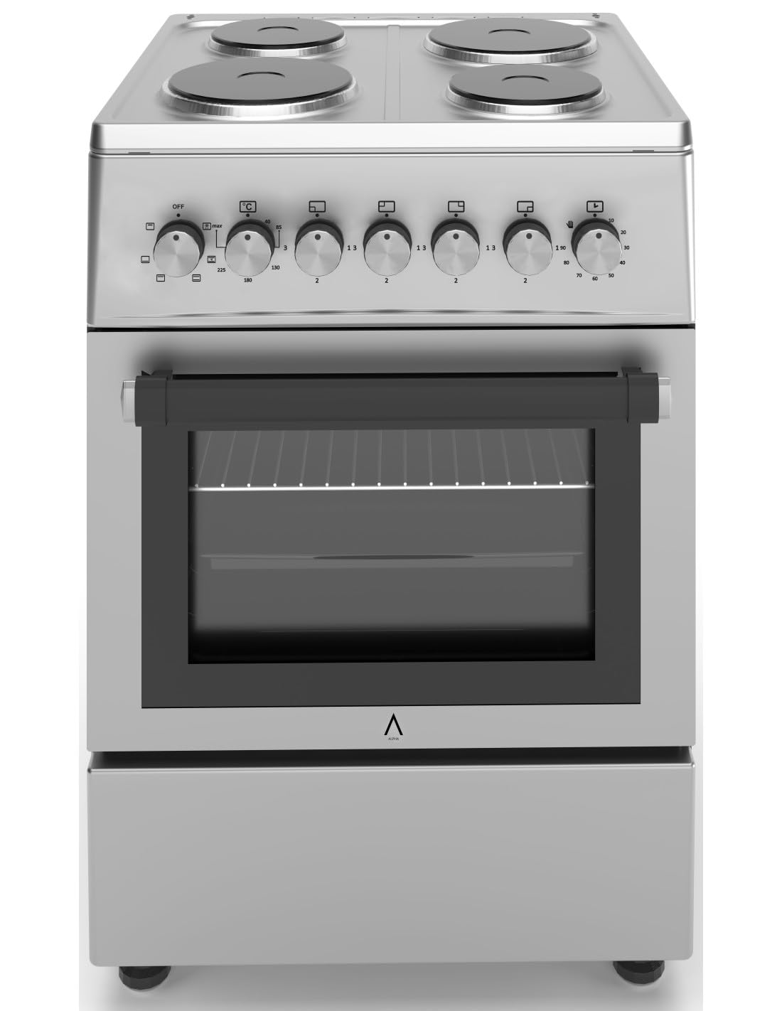 ALPHA Cocina Eléctrica VULCANO LUX-60E Inox, Horno 6 Funciones.