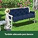 Beautissu Flair HS 180x50x8cm Colchón y Cojines para Columpio/Balancín Hollywood para Banco...