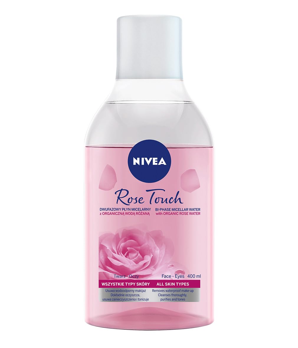 NIVEA Líquido micelar bifásico con agua de rosas orgánica - Rose Touch 400 ml