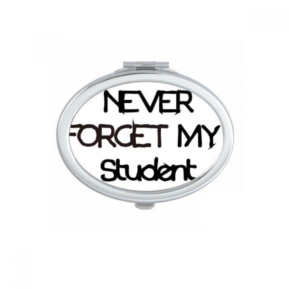 Miroir de poche ovale avec citation enseignant accessoire de sac élégant