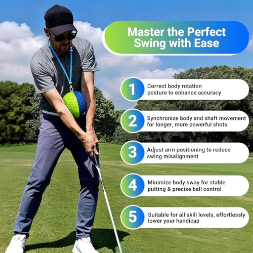 Entraîneur de swing de golf et balle d'exercice bicolore - 3