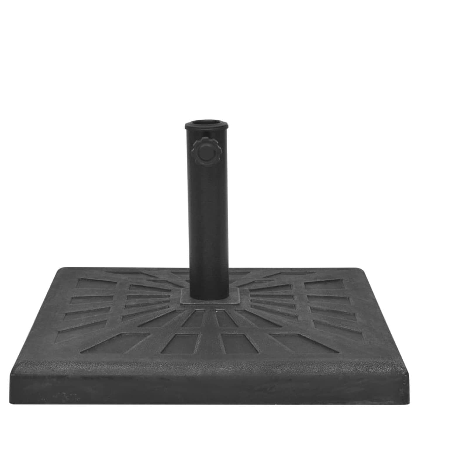 Base carrée de Parasol Résine Noir 19 kg,Pied De Parasol,Pied De Parasol Lourd,Pied De Parasol sur roulettes