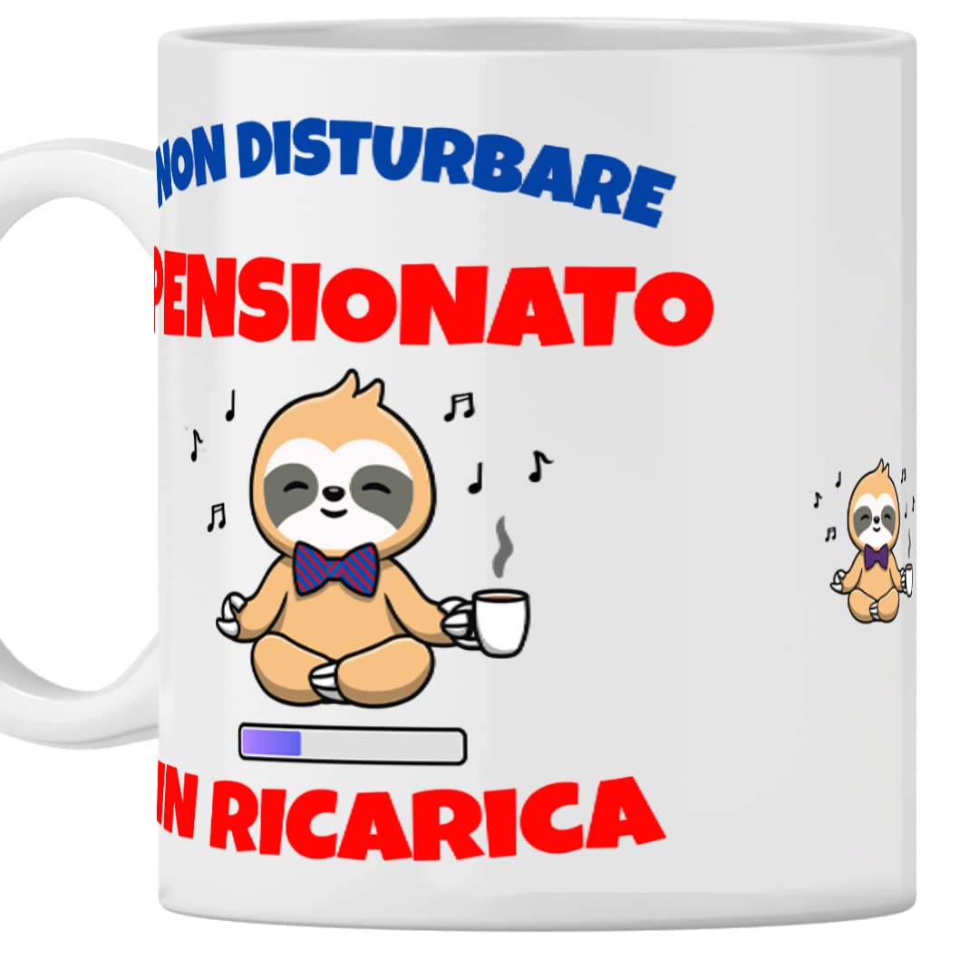 Tazza Regalo Pensione Donna 2025 - Motivo Rosa 300-400 Ml