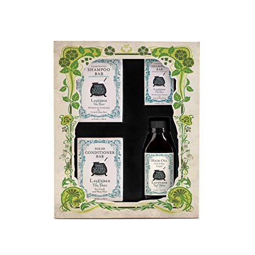 Three Sisters 4 Piece Hair Care Boxed Gift Set (Lavender and Tea Tree)