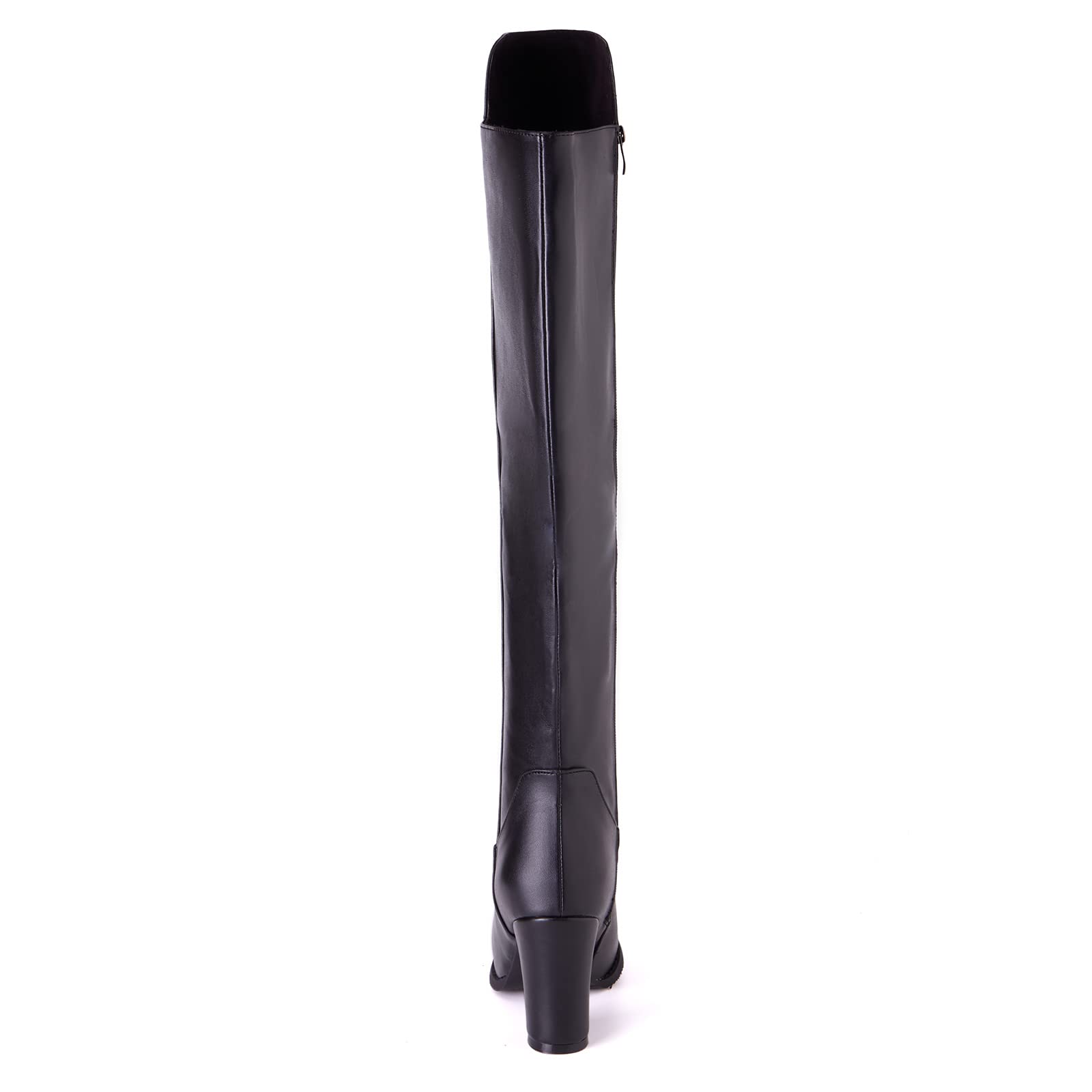 Lizoleor Damänner Elegant Overknees Winter Lang Stiefel Blockabsatz