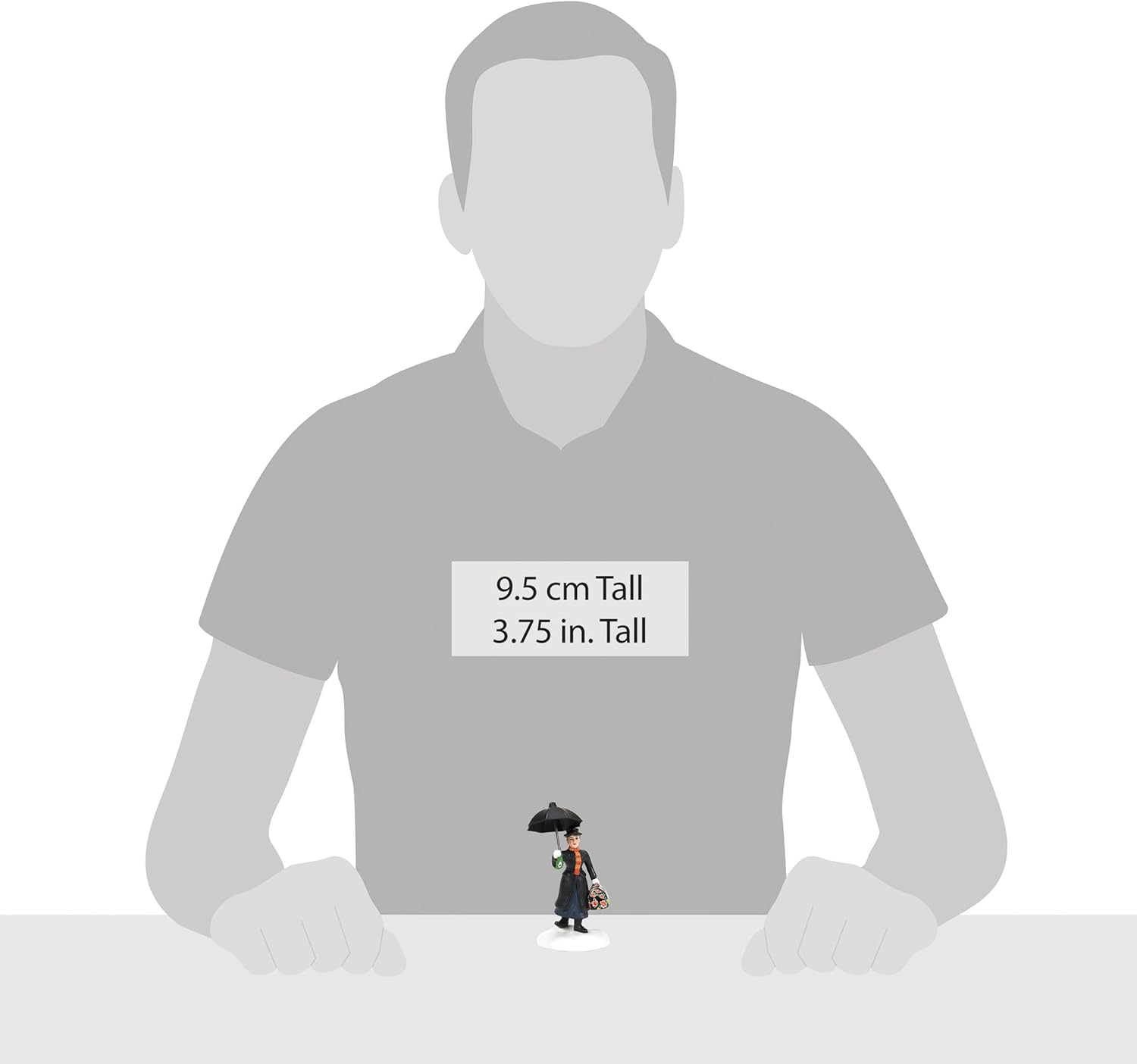 Department 56 Dickens Village Accessories Disney Mary Poppins Arrives Figurine, 3.75 Inch, Multicolor