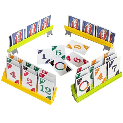 BRADYS HOUSE - Extendable Playing Card Holder for Kids Seniors, Card Holders for Card Games - 4 Pack