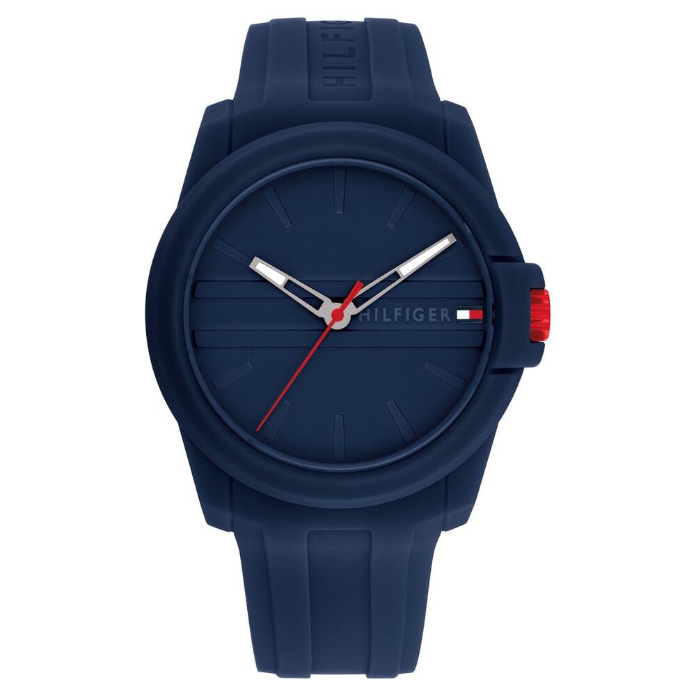 Tommy Hilfiger Quartz Analog Blue Silicone Strap for Men-TH1710595W (B0CW9MBVK8) Amazon Price History, Amazon Price Tracker