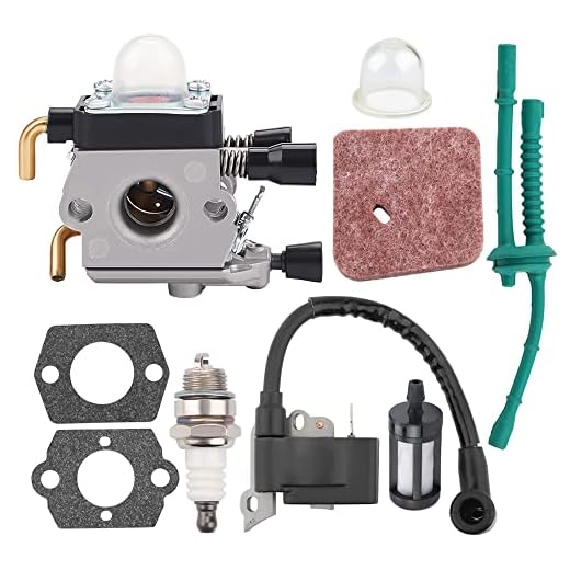 Powtol C1Q-S97 FS55R Carburetor Coil Tune Up Kit fits Stihl FS38 FS45 FS45C FS46 FS46C FS55 FS55RC FS55C Trimmer Weed Eater Replace # C1Q-S186 C1Q-S71 C1Q-S66
