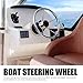 Stainless Steel Boat Steering Wheel, 5 Spoke Marine Steering Wheel with Anti Slip Ergonomic Design for Boats Yachts Speedboats Ships