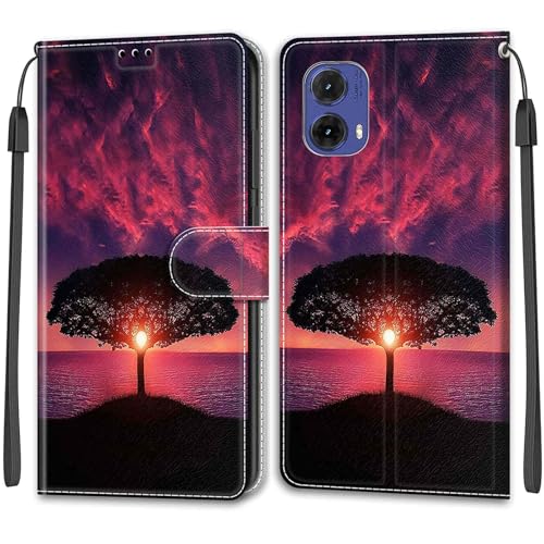 Cover per Motorola Moto G85 5G Antiurto Portafoglio Custodia con Slot per Schede Funzione Stand Flip Compatibile Moto G85 5G