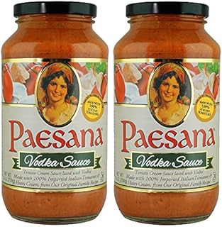 Paesana Traditional Vodka Pasta Sauce — Gluten Free, and made with 100% Imported Italian Tomatoes - Packed in the USA, 25 oz (2 Pack)