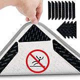 12PCS Rug Grippers, Anti Curling Non Slip Rugs Pads, Reusable Cuttable Anti Curling Corner Carpet...