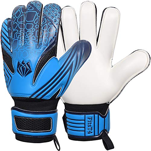 FitsT4 Kids Goalie Gloves Soccer Goalkeeper Gloves with Double Wrist Protection and Non-Slip