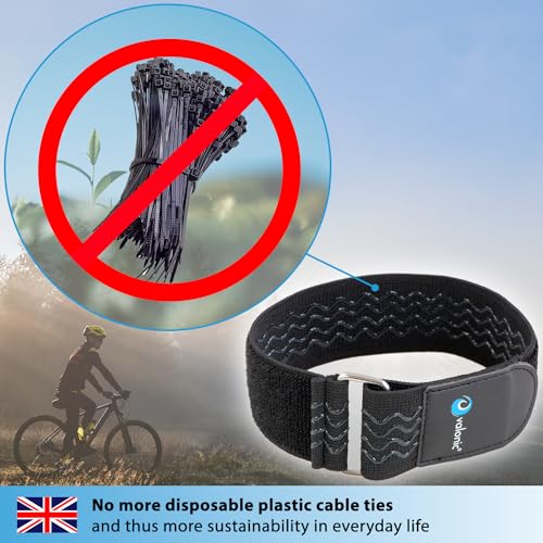 valonic Mantis - Elastic Straps, 4 Pieces, 45cm, ebike Battery Strap, Adjustable Strap Wide for Bicycle, Trousers, Bike, ski, reuseable Cable tie - Image 4