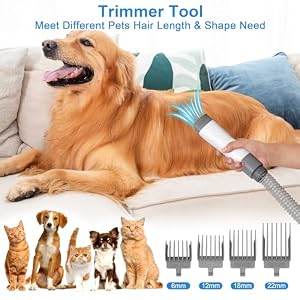 Dog Grooming Vacuum Kit: 16000Pa Powerful Dog Vacuum Brush for Shedding Grooming 99% Pet Hair Suction with 4 Pet Grooming Tools, 1.5L Large Dust Cup & Low Noise Grooming Clippers Tools for Dogs Cats Dog Grooming Vacuum Kit: 16000Pa Powerful Dog Vacuum Brush for Shedding Grooming 99% Pet Hair Suction with 4 Pet Grooming Tools, 1.5L Large Dust Cup & Low Noise Grooming Clippers Tools for Dogs Cats