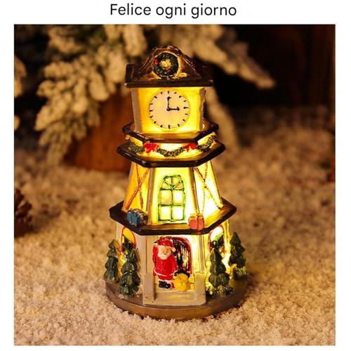 Mini escena LED de invierno para espacios pequeños sin cables 7