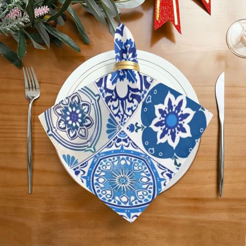 Servilletas de Tela Boho Estilo Marroquí Multicolor Set 6 miniatura 3