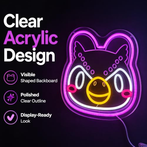 Image of Animals Kawaii Dog Girl LED Neon Sign, 13 inchx12.6 inch | Cute Animal Character Wall Decor, USB Powered Night Light, Gamer Room Bedroom Desk, Bell Hair Accessory Design