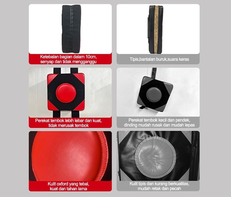 GERMANTECH FITNESS Wall Pad Boxing/Punching Box Target Boxing - 40 * 40 * 10. Sandbags Fighting Gear for Living Room | Household | Boxing | Gym 4