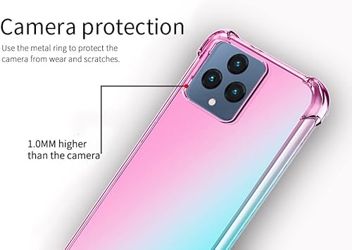 Miniatura 3 de Osophter Funda para T-Mobile Revvl 6 5G transparente con 2 protectores de pantalla esquinas reforzadas, TPU absorción de golpes, flexible para