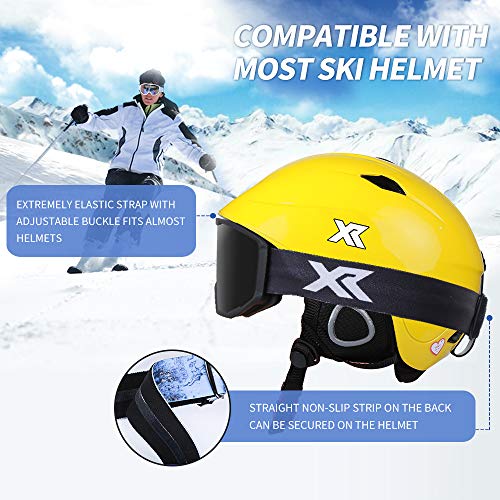 XR Ski Snowboard Goggles Anti Fog UV Protection Snow Goggles for Men Women Youth(Gray)