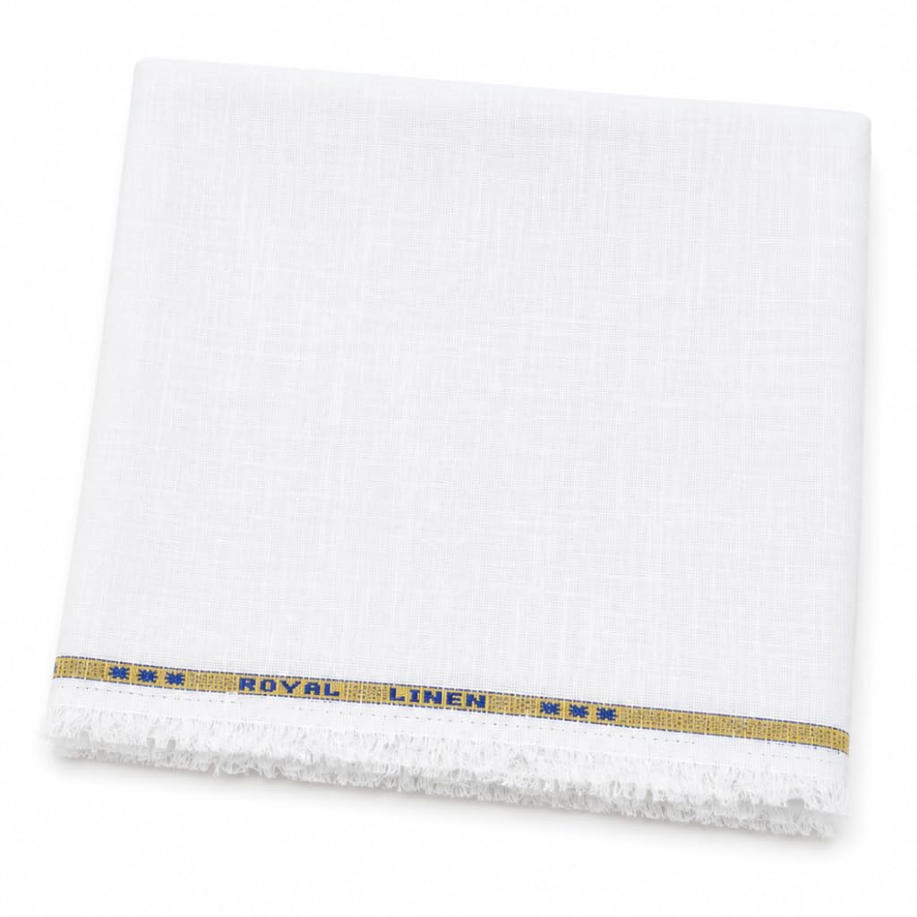 arogmira Men’s White Pure Linen Fabric 2 Meter | Unstitched Material for Long Kurta | 58 Inch Width Breathable Summer Wear Linen Cloth-picture-26