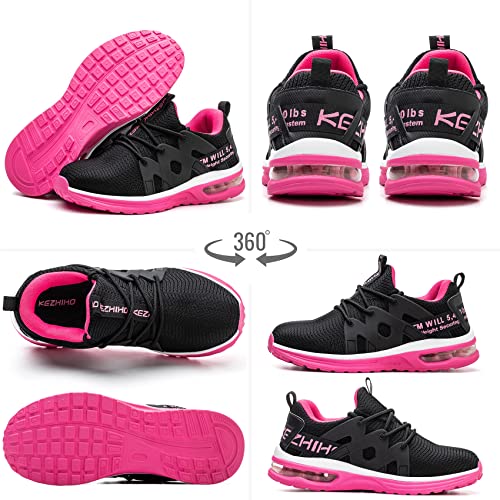 Image of Kezhiho Steel Toe Shoes for Women Air Cushion Lightweight Work Shoes Comfortable Breathable Puncture Proof Slip Resistant Sneakers Indestructible Construction Industrial Safety Shoes