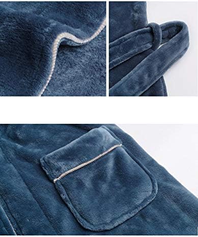 Dressing Gown Nightgown Men's Autumn And Winter Thickened Long