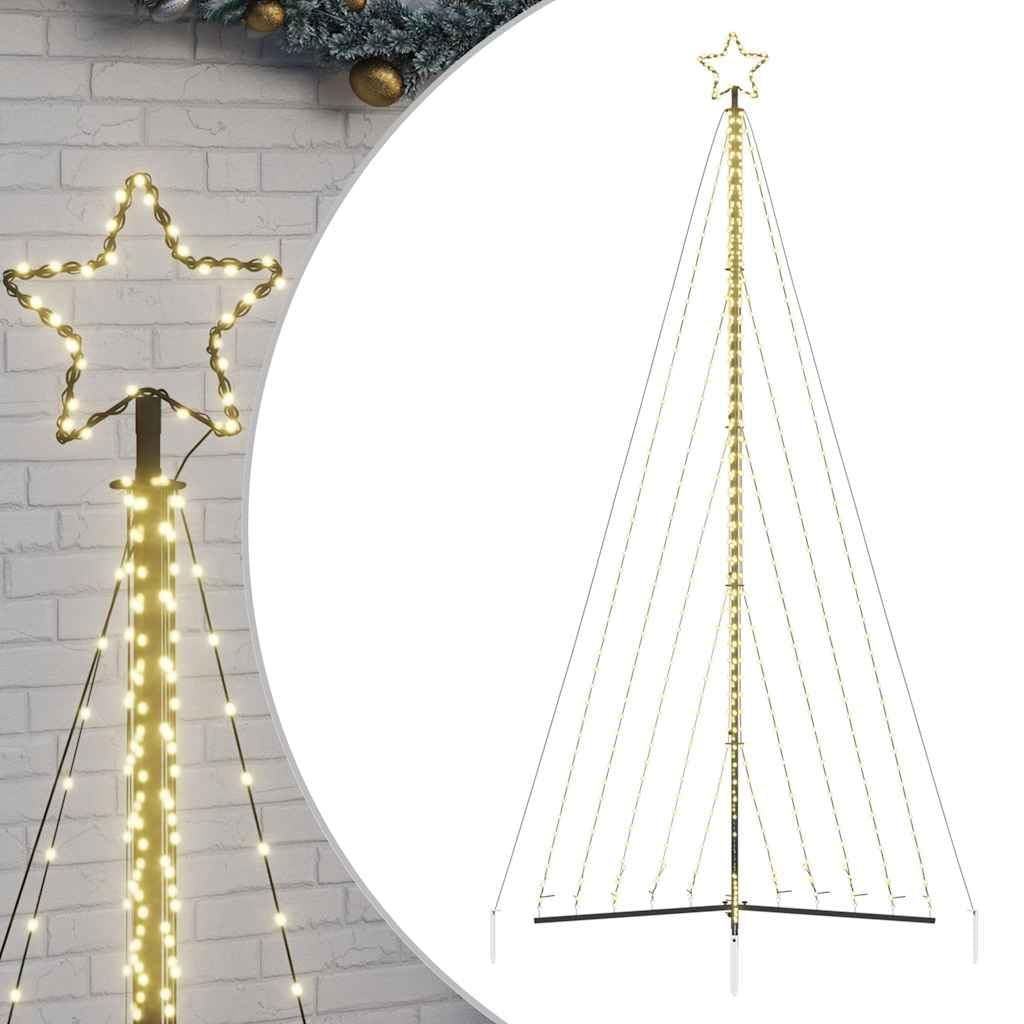 Choinka LED ciepła biel 399 cm, 570 diod LED, 8 efektów świetlnych, IP44, do użytku wewnątrz i na zewnątrz, z gwiazdą