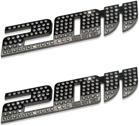 20 Inch Wheel Emblem Platinum Black Chrome (Pack of 2)