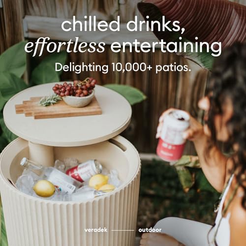 Image of Veradek Cooler Side Table - Outdoor Cooler Table and Ice Chest