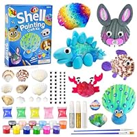 Shell Painting Set for Children, Art and Craft Kits Suitable for Girls and Boys Aged, DIY Creative Craft Art Activity Toys, Suitable for 4 5 6 7 8 9 10 11 12 Christmas, Birthday, Rainy Day Gifts