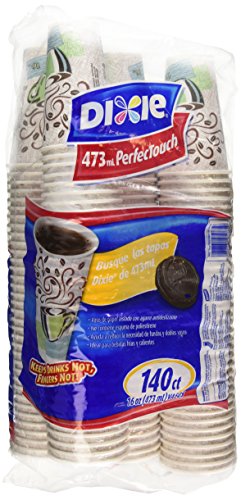 Dixie Perfectouch Insulated Paper Hot Cup, Coffee Haze Design, 140 Count #1