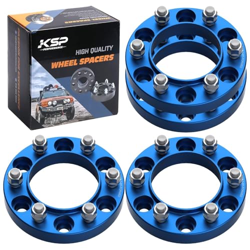 KSP 25mm（1'） Tacoma Wheel Spacers 6x5.5 Bolt Pattern, 6x139.7 to 6x139.7 Hubcentric Spacers Compatible with Toyota 4Runner Fj Cruiser Tundra 6 Lug Wheel, 4pcs Aluminum Tire Spacer with 106mm Hub Bore