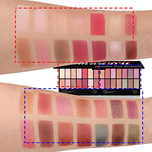 Faeyli 28 Color Matte Glitter Eyeshadow Palette, Shimmer Makeup Palette Eye Shadow Long Lasting Waterproof Professional Eyeshadow Palette #TOP2