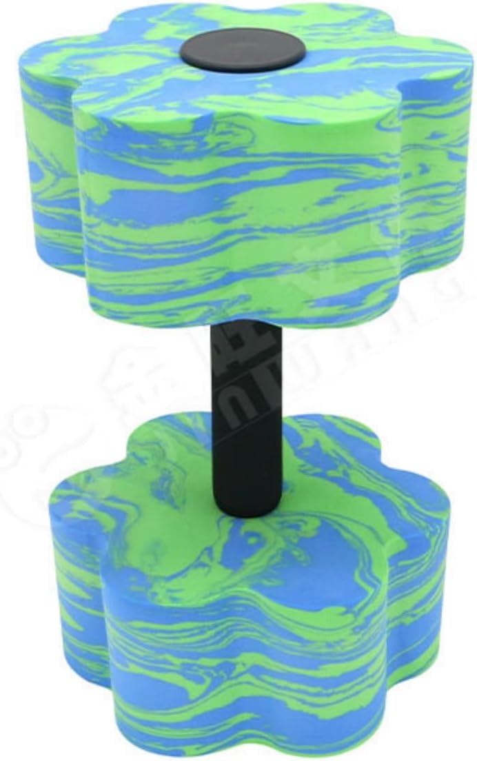 Baoblaze Children Fitness Float Water Dumbbell Aquatic Barbell Foam Float Pool Exercise Tool with EVA Foam Buoyant Resistance Suitable for Family Pool Training, Green Blue Camouflage