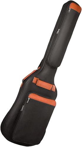 Miniatura 5 de Bolsa de guitarra eléctrica, mochila con correas ajustables para el hombro, funda gruesa acolchada para guitarra, funda de viaje ligera para bajo
