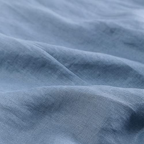 Amazhiyu Women’s 100% Linen High Low Midi Dress With Pockets For Summer Casual Flowy Dresses Denim, Small #TOP4