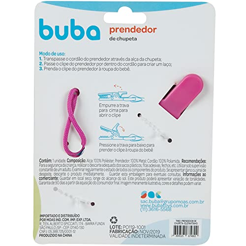 BUBA Prendedor de Chupeta Elefantinho, Multicolor, Tamanho único