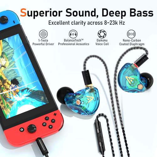Image of Audiovance Vibes 202M HiFi Wired Earbuds in-Ear Monitor Headphones with Mic