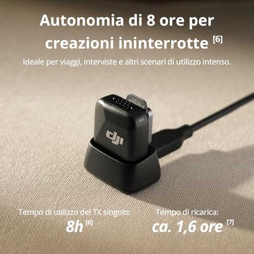 DJI Trasmettitore Mic Mini (Nero infinity),microfoni wireless, leggerissimo, audio di alta qualità, OsmoAudio, cancellazione del rumore, microfono senza fili per fotocamere/iPhone/Android, vlog - Immagine 3