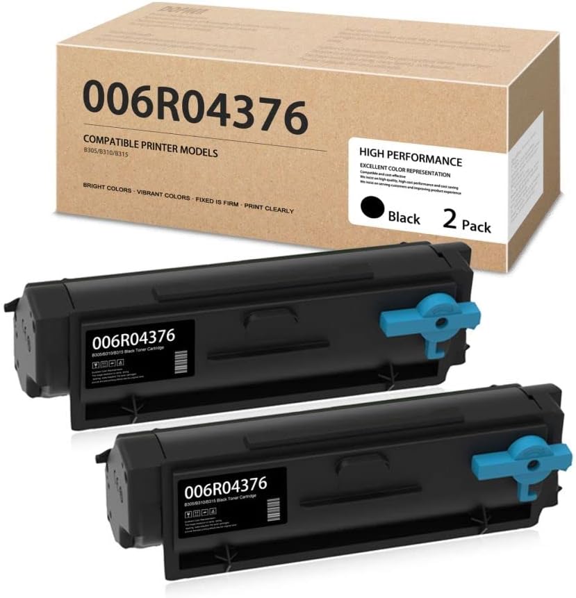 LOMENTICSBIGSPCEDOPHEN B310 Black Toner - 006R04376 Standard Capacity (3,500 Pages) Toner Cartridge Replacement for Xerox B305 B310 B315 Printers, 2 Pack