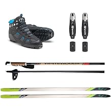 Whitewoods Adult NNN Cross Country Ski Package, 177cm for Skiers 121-150 lbs.