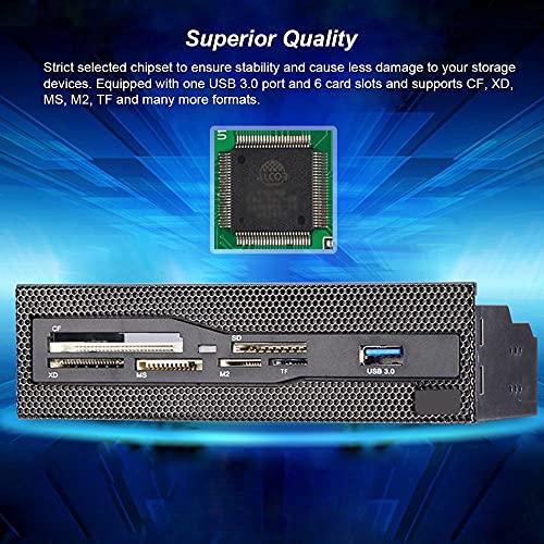Front Panel Usb Internal Card Reader, Usb 3.0 Usb Hub, 5.25 Media Multi-Function Dashboard Support Cf Xd Ms M2 Tf - 5.25" Computer Case Front Bay #TOP3