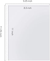 Vista 2 de PANDRI - Protectores de hojas, paquete de 300 protectores de páginas de plástico transparente y resistente, con 11 agujeros para carpetas de 3