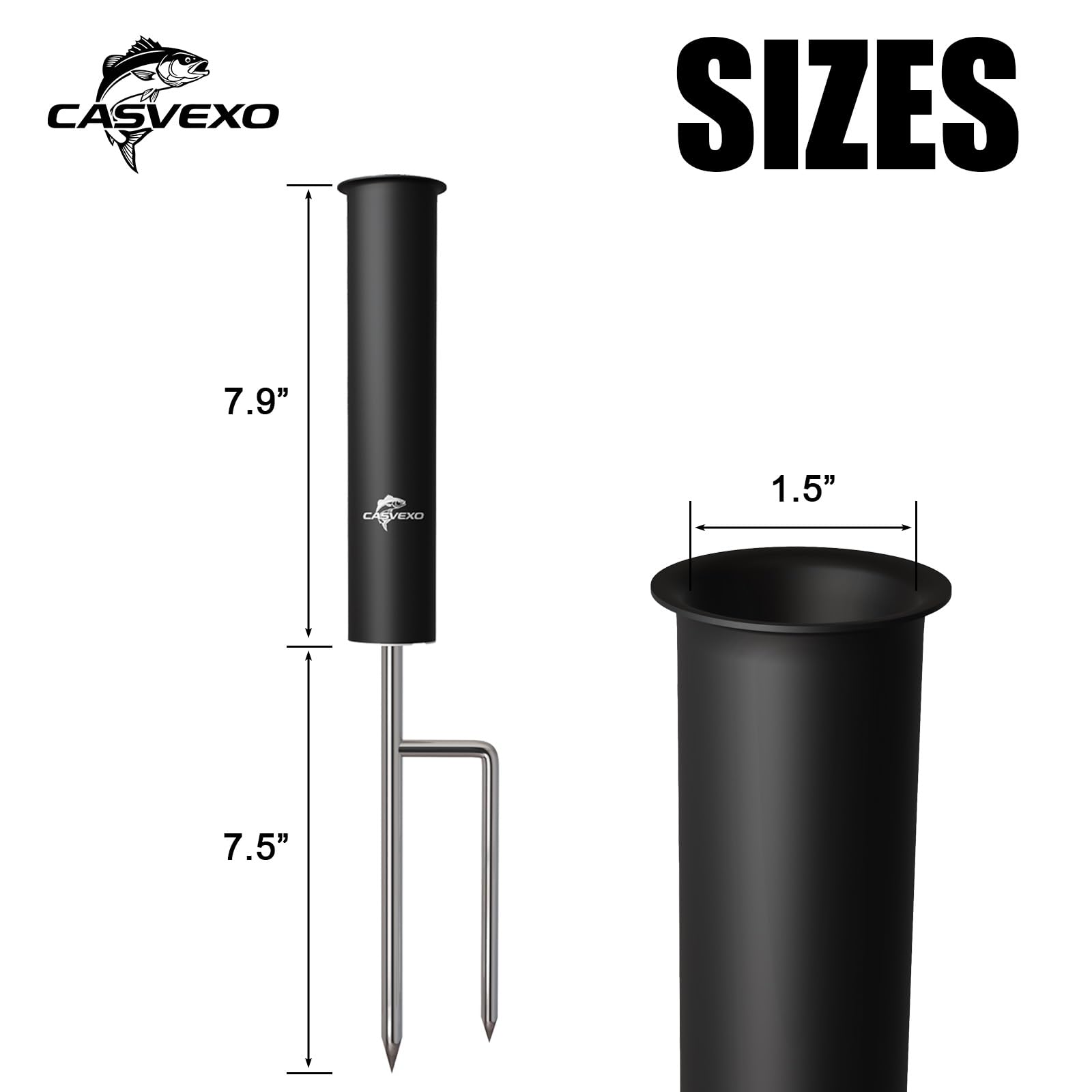 Paquete de 2/4 soportes mejorados para caña de pescar, soporte de caña de pescar de aluminio para tierra, soportes de caña para pesca de banco, campanas de alarma gratis