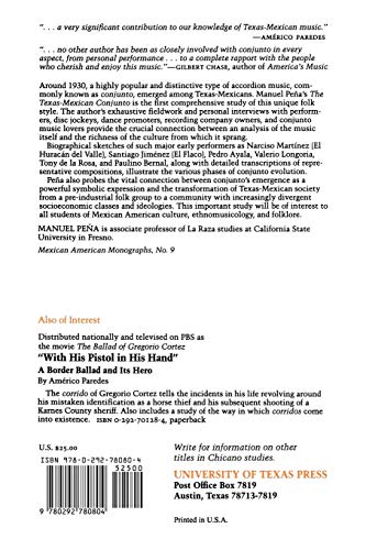 The Texas-Mexican Conjunto: History of a Working-Class Music: 9