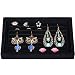 Valdler Velvet 7 Slots Ring Earrings Trays Showcase Display Jewelry Organizer Black